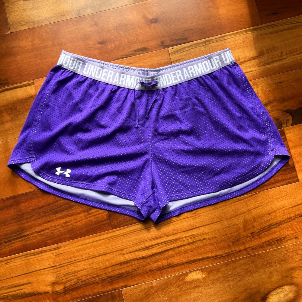 Under Armour purple mesh shorts